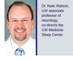 Dr. Nate Watson, UW associate professor of neurology, co-directs the UW Medicine Sleep Center.